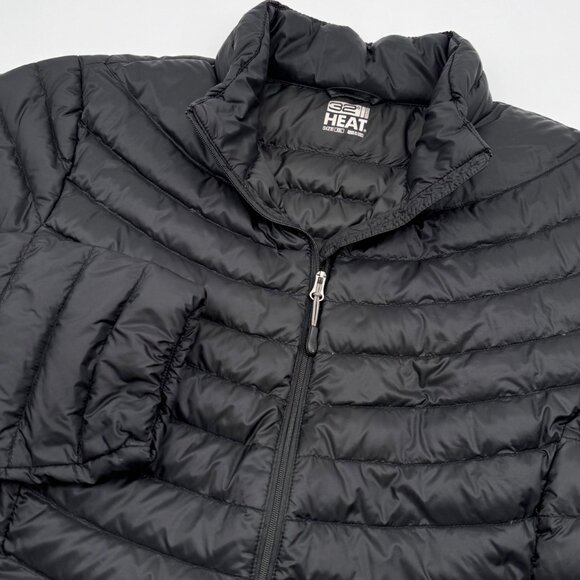 32 Degrees Heat Women’s XXL Black Ultra Light Down Jacket Zip Pockets Packable - Picture 1 of 11
